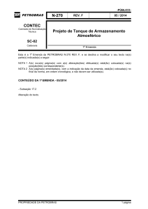Emenda 1a da Norma Petrobras N-270: Projeto de Tanque Atmosf&eacute;rico