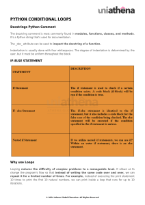 Python Conditional Loops: If-Else Statements & Docstrings Explained