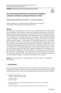 Urban Form & Microclimate: Computer Simulation Systematic Review