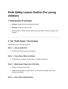 Knife Safety Lesson for Young Children