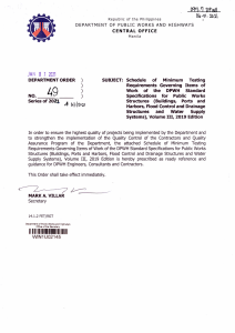 DPWH Testing Requirements for Public Works Structures