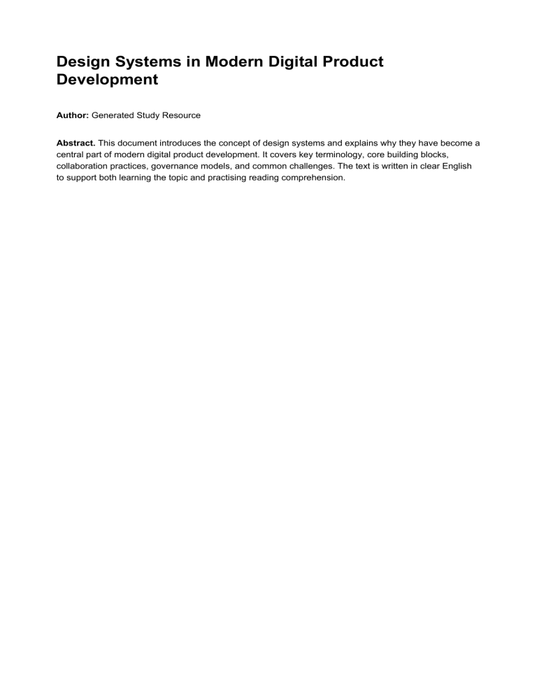 Modren Design Degital System.pdf Design Systems in Modern Digital Product Development