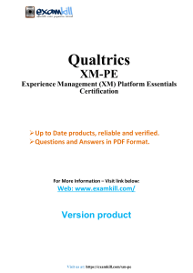 Qualtrics XM-PE Certification Exam Questions & Answers