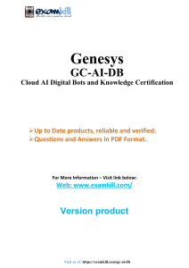 Genesys GC-AI-DB Certification Exam Questions
