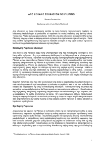 Miseducation of the Filipino: Colonial Education Analysis