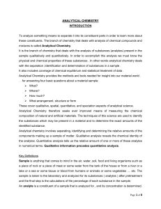 Analytical Chemistry: Introduction, Types of Analysis & Applications
