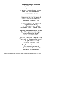I Wandered Lonely as a Cloud: Wordsworth's Daffodils