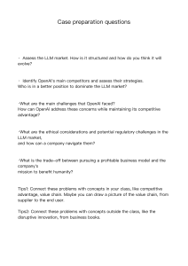LLM Market Case Study Questions: OpenAI Strategy & Ethics Analysis