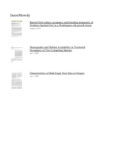 Jason Mowdy: Wildlife Ecology Research & Publications