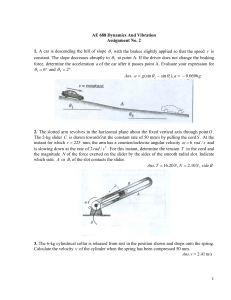 AE 688 Dynamics & Vibration Assignment 2: Engineering Mechanics Problems
