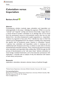 Colonialism vs. Imperialism: Distinguishing Ideologies in Political Theory