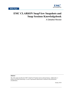 EMC CLARiiON SnapView Snapshots and Snap Sessions: A Detailed Review