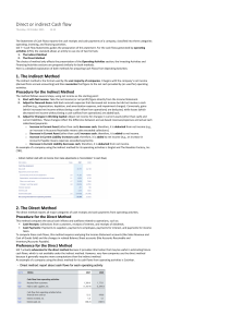Direct vs. Indirect Cash Flow Methods: Operating Activities Guide