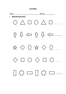 Pattern Recognition Worksheet for Elementary School