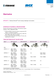 Steridose Sterivalve Product Data Sheet