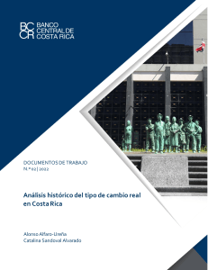 An&aacute;lisis hist&oacute;rico del tipo de cambio real en Costa Rica