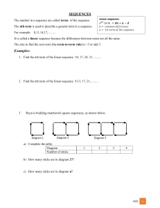 Sequences: Linear & Non-Linear | Nth Term Formula & Examples