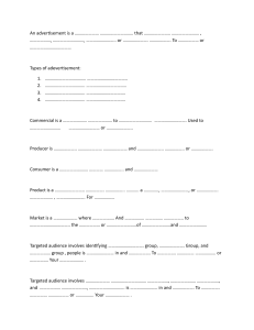 Advertising Fill-in-the-Blank Worksheet