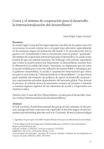 Ayuda al Desarrollo de Corea: Internacionalizaci&oacute;n del Desarrollismo