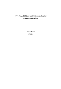 48V100Ah Lithium-ion Battery User Manual