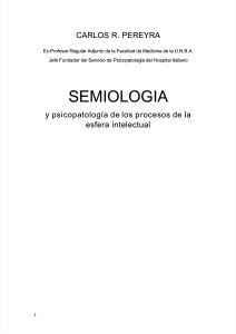 Semiolog&iacute;a y Psicopatolog&iacute;a: Procesos Intelectuales