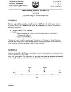 Steel Beam Design: Unrestrained Beams Tutorial