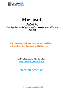 AZ-140 Exam: Azure Virtual Desktop Configuration Questions
