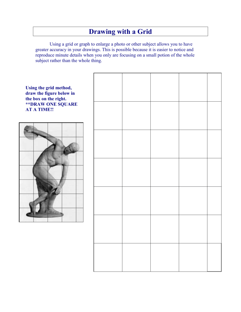 Drawing with a Grid: Enlarge Images Accurately