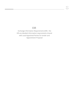 BIM Exchange Information Requirements (EIR) for KT-School Project