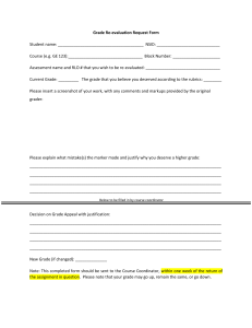 Grade Re-evaluation Request Form | Student Assessment Appeal
