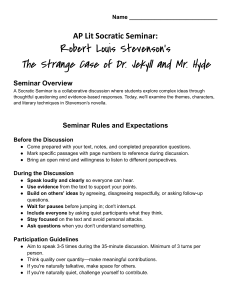 AP Lit Socratic Seminar: Jekyll and Hyde Guide