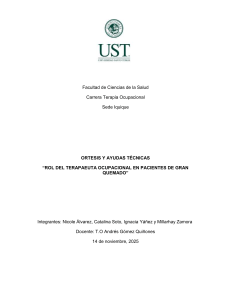 Terapia Ocupacional en Pacientes Quemados: Informe Completo