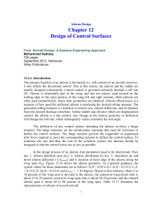 Aileron Design: Control Surfaces Chapter