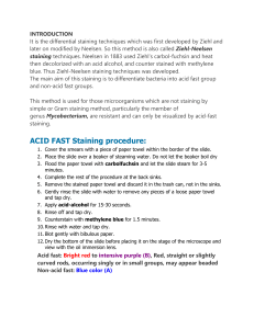 Acid-Fast Staining Protocol: Ziehl-Neelsen Method