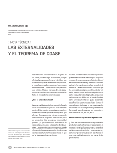 Externalidades y Teorema de Coase: Nota T&eacute;cnica de Econom&iacute;a