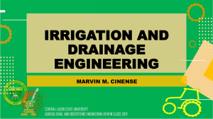 Irrigation & Drainage Engineering Review