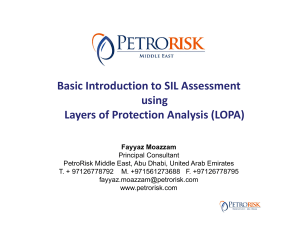 Basic Introduction to SIL Assessment using LOPA
