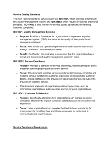 Service Quality Standards & Gap Analysis Guide