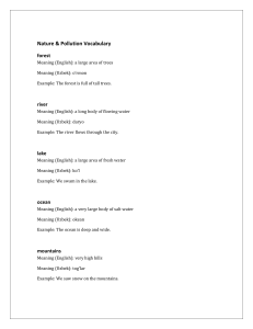 Nature & Pollution Vocabulary: English-Uzbek