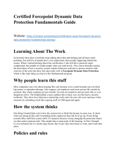 Forcepoint Data Protection Fundamentals Guide