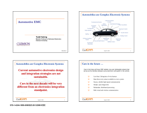 Automotive EMC: Complex Electronic Systems & Future Car Design