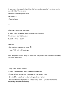 Active Voice in Grammar: Definition, Examples, and Uses