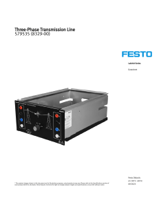 Three-Phase Transmission Line Datasheet - LabVolt Series