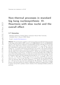 Non-Thermal BBN: Slow Nuclei Reactions & Element Abundances