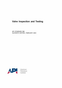 API 598: Valve Inspection and Testing Standard