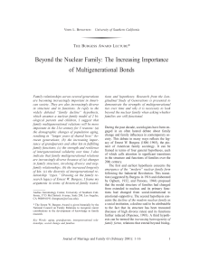 Multigenerational Bonds: Beyond the Nuclear Family