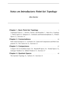Introductory Point-Set Topology Notes