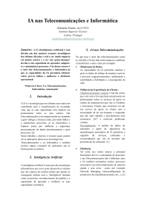 IA em Telecomunica&ccedil;&otilde;es e Inform&aacute;tica: Aplica&ccedil;&otilde;es e Tend&ecirc;ncias Futuras