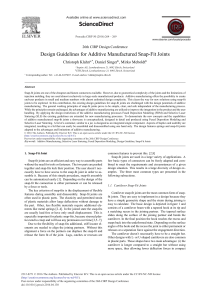 Design Guidelines for Additive Manufactured Snap-Fit Joints