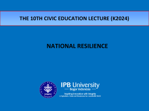 National Resilience: 10th Civic Education Lecture (K2024) - IPB University